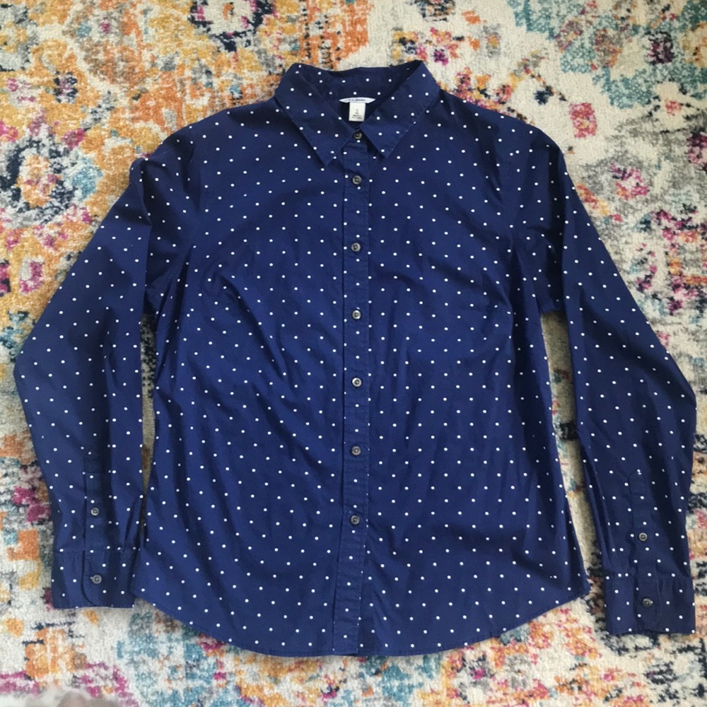 L.L. Bean Small polka dot button down